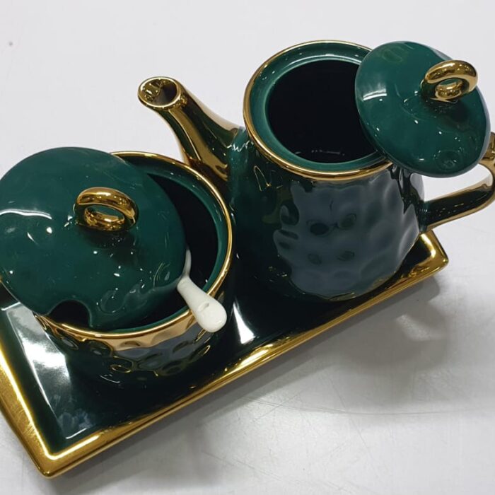 Aurora Ceramic Condiment & Oil Dispenser Set (3-Piece)